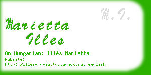 marietta illes business card
