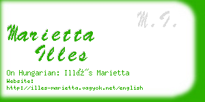 marietta illes business card